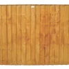 Forest Feather Edge Fence Panels Golden Brown 6 X 4' Pack Of 8