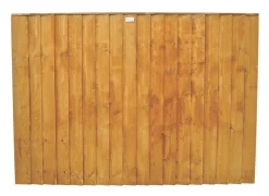 Forest Feather Edge Fence Panels Golden Brown 6 X 4&apos; Pack Of 8