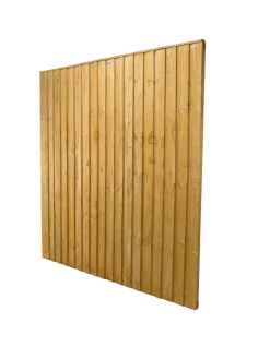 Forest Feather Edge Fence Panels Golden Brown 6 X 5&apos; Pack Of 9