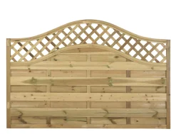 Forest Prague Lattice Curved Top Fence Panels Natural Timber 6 X 4&apos; Pack Of 5
