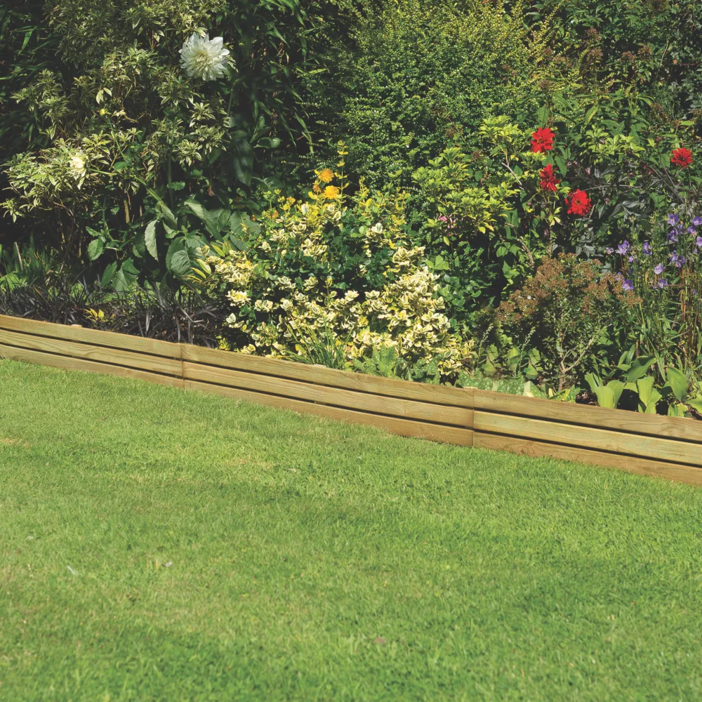 Forest Slatted Border Edging Smooth-Planed 1.2m 3 Pack - Image 2
