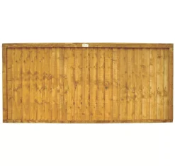 Forest Closeboard Fence Panels Golden Brown 6 X 3&apos; Pack Of 5