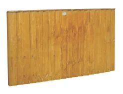 Forest Feather Edge Fence Panels Golden Brown 6 X 3&apos; Pack Of 9