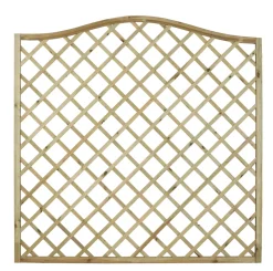 Forest Hamburg Lattice Curved Top Garden Screens 6 X 6' 6 Pack