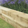 Forest Landscaping Sleepers Natural Timber 2.4m 4 Pack